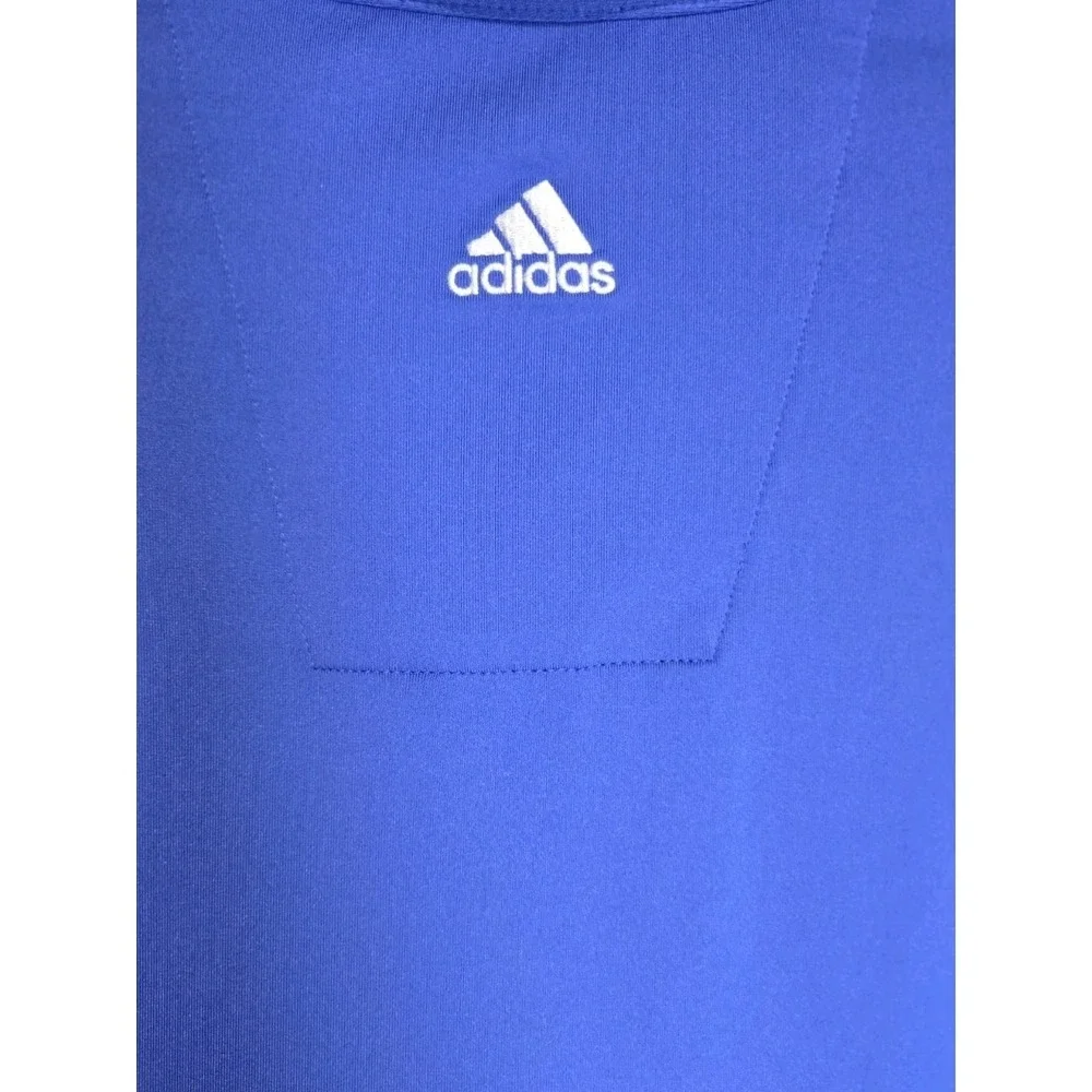 Adidas Golf Polo Mens Large Blue Shirt‎ Stretch Performance Athletic Casual
